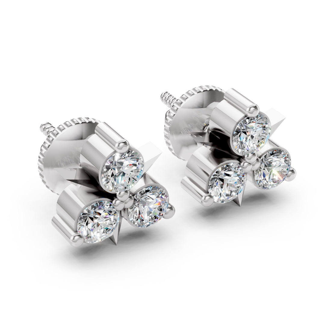 Trinity Gleam Diamond Studs