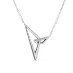 Load image into Gallery viewer, Intersecting Paths of Light in a Diamond Embrace-With chain
