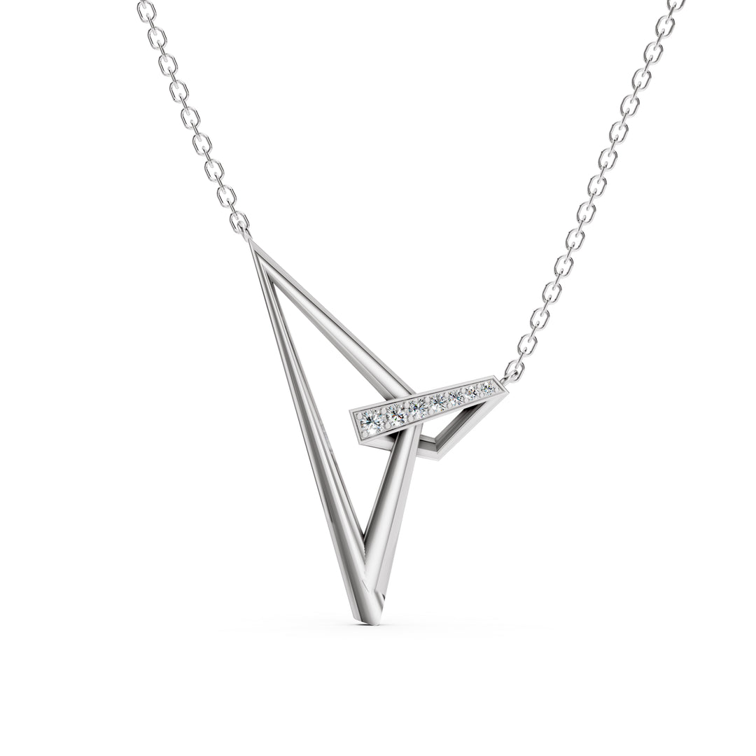 Intersecting Paths of Light in a Diamond Embrace-With chain