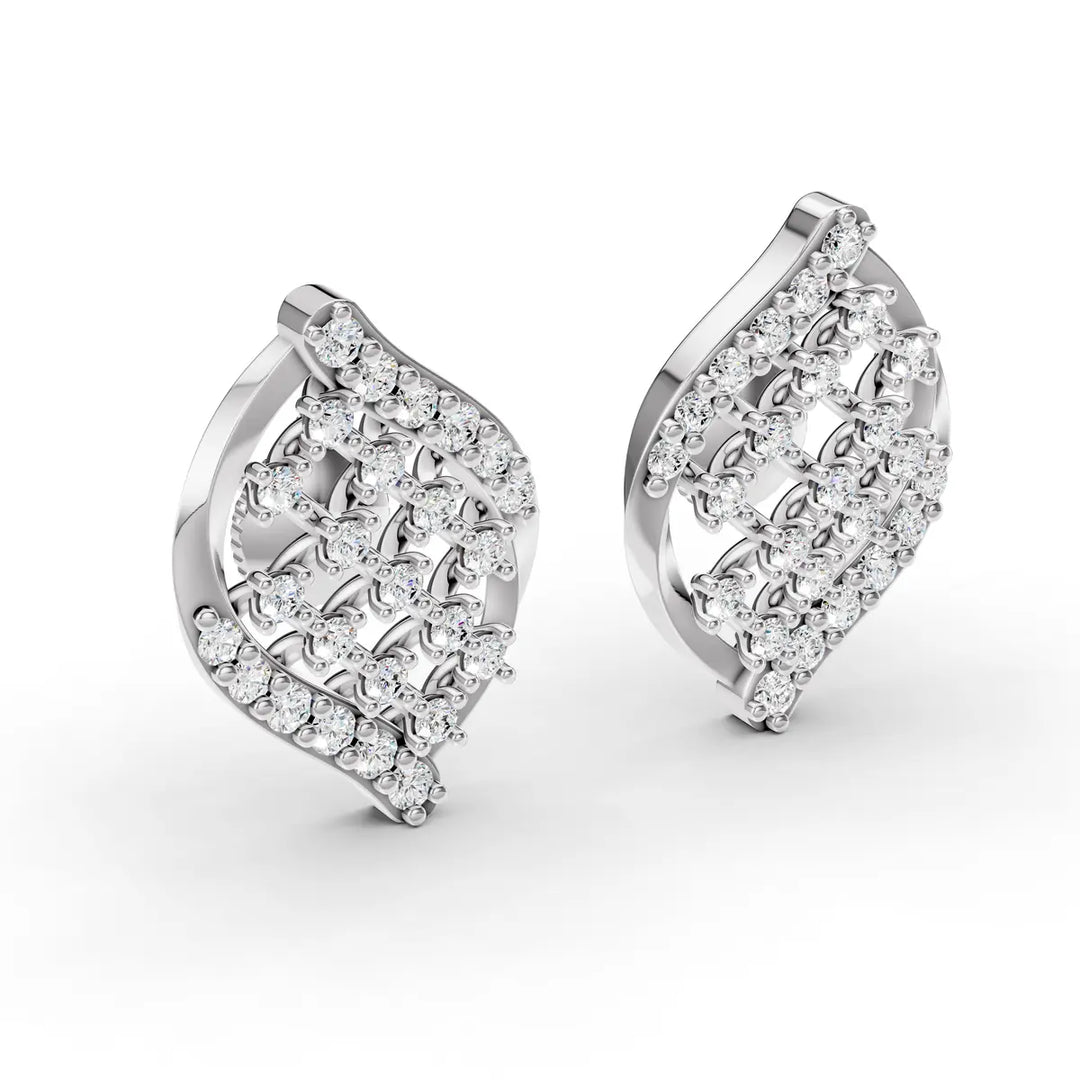 Lattice Elegance Diamond Earrings