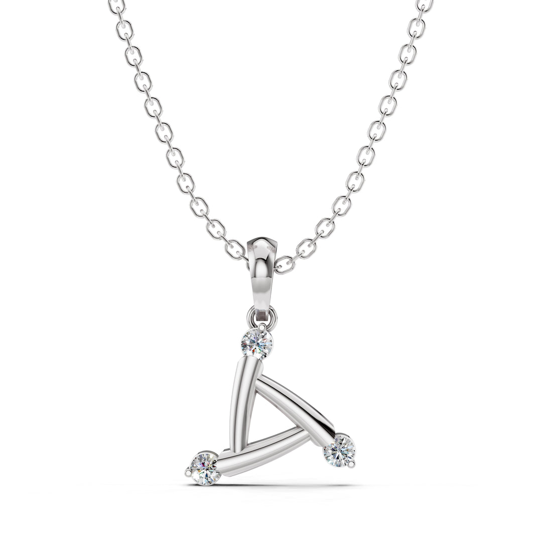 Astra Geometric Diamond Pendant -With chain