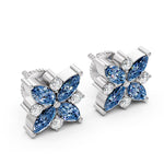 Load image into Gallery viewer, Royal Bloom Sapphire Studs
