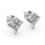 Load image into Gallery viewer, Diamond Chevron Spark Earrings
