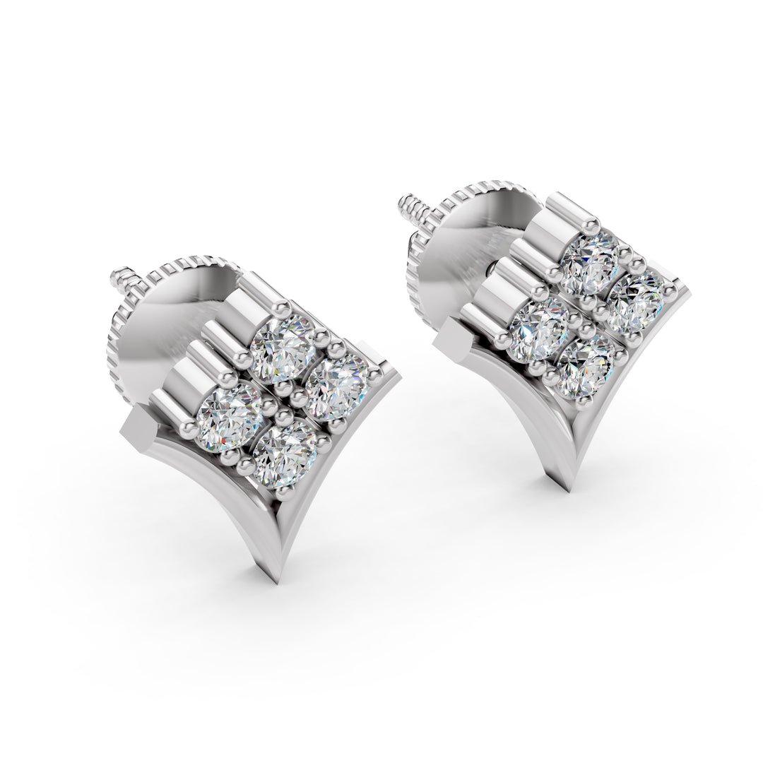 Diamond Chevron Spark Earrings