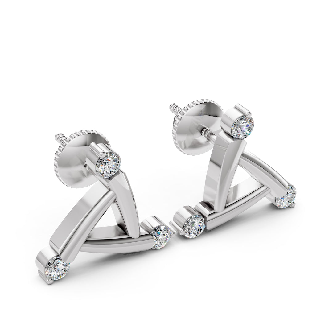 Astra Geometric Diamond Studs