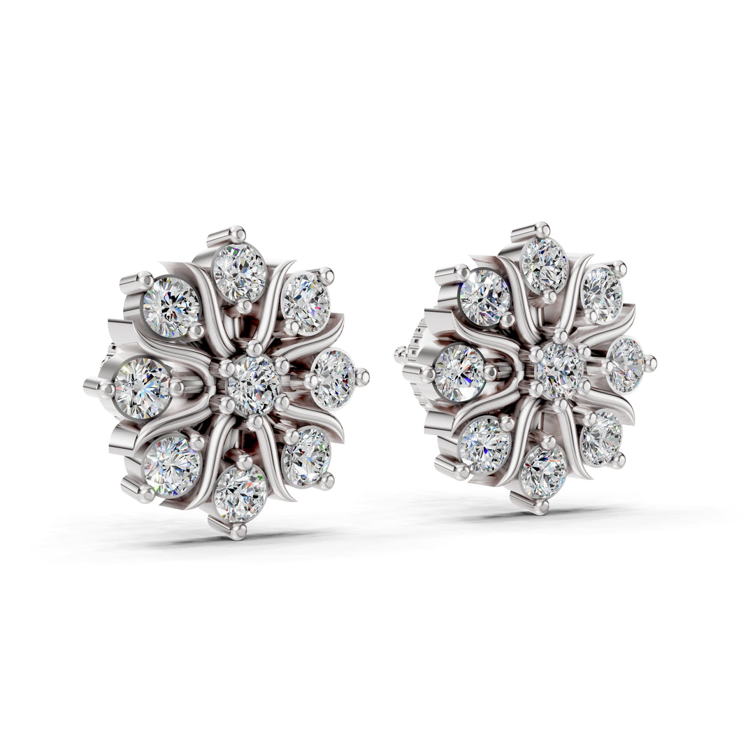 Celestial Bloom Diamond Studs