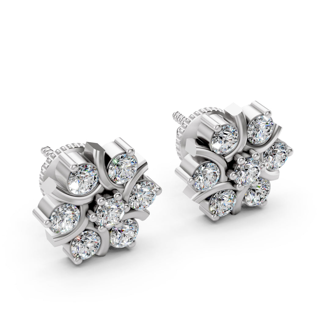 Blossam Radiant Diamond Studs
