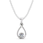 Load image into Gallery viewer, Tear of Grace Diamond Pendant-With chain
