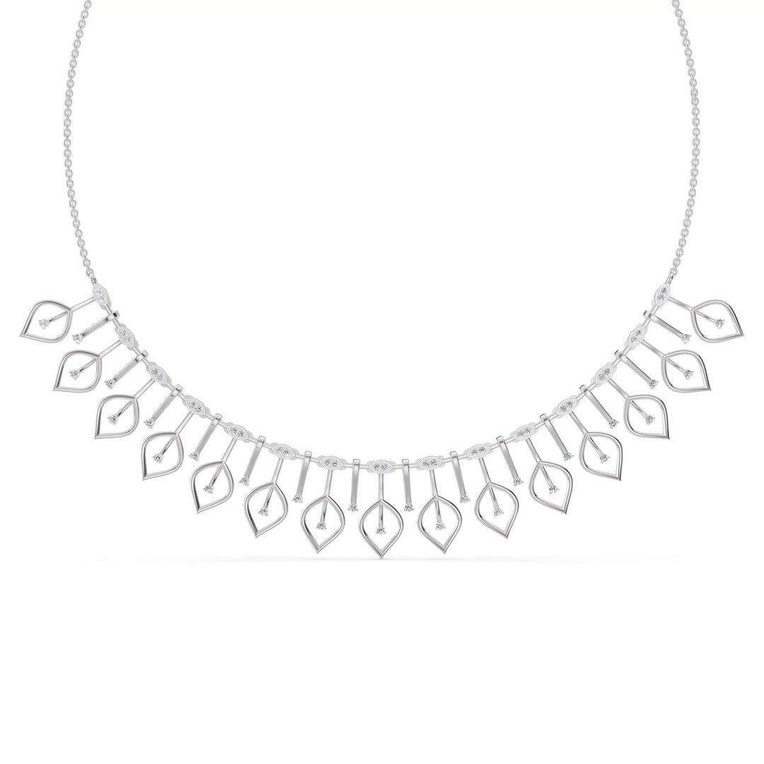 The Elara Leaf Cascade Necklace
