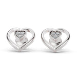 Load image into Gallery viewer, Sweetheart Diamond Stud Earrings
