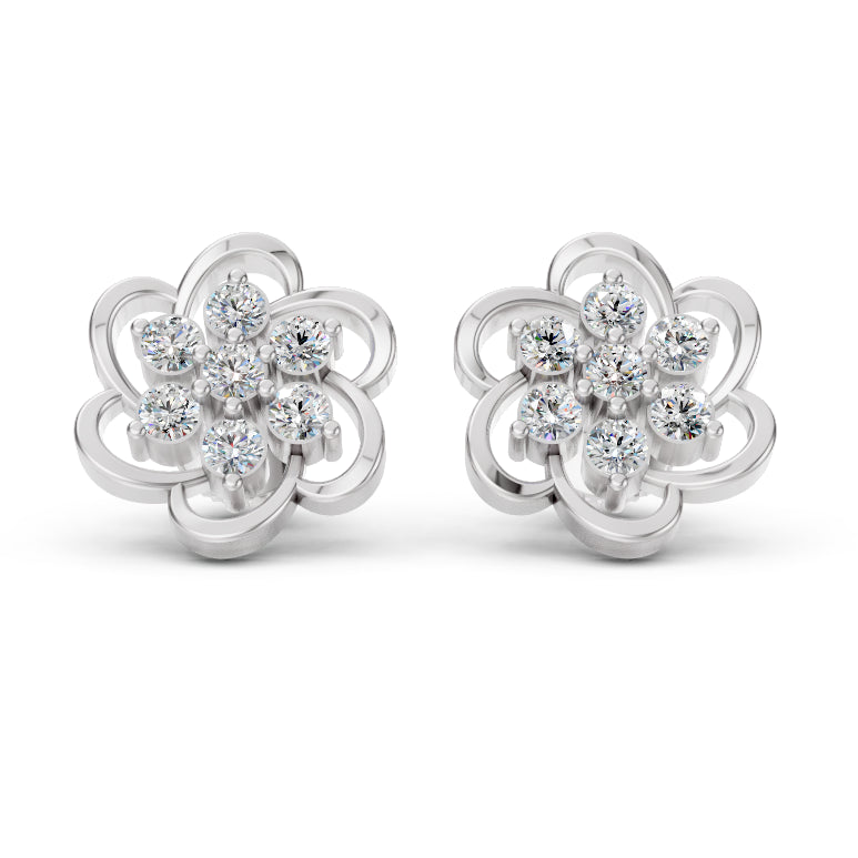 Blossam Halo Diamond Studs