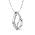 Load image into Gallery viewer, Lustra Dual Leaf Diamond Pendant-With chain
