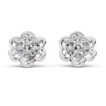 Load image into Gallery viewer, Rose Petal Diamond Bloom Earrings
