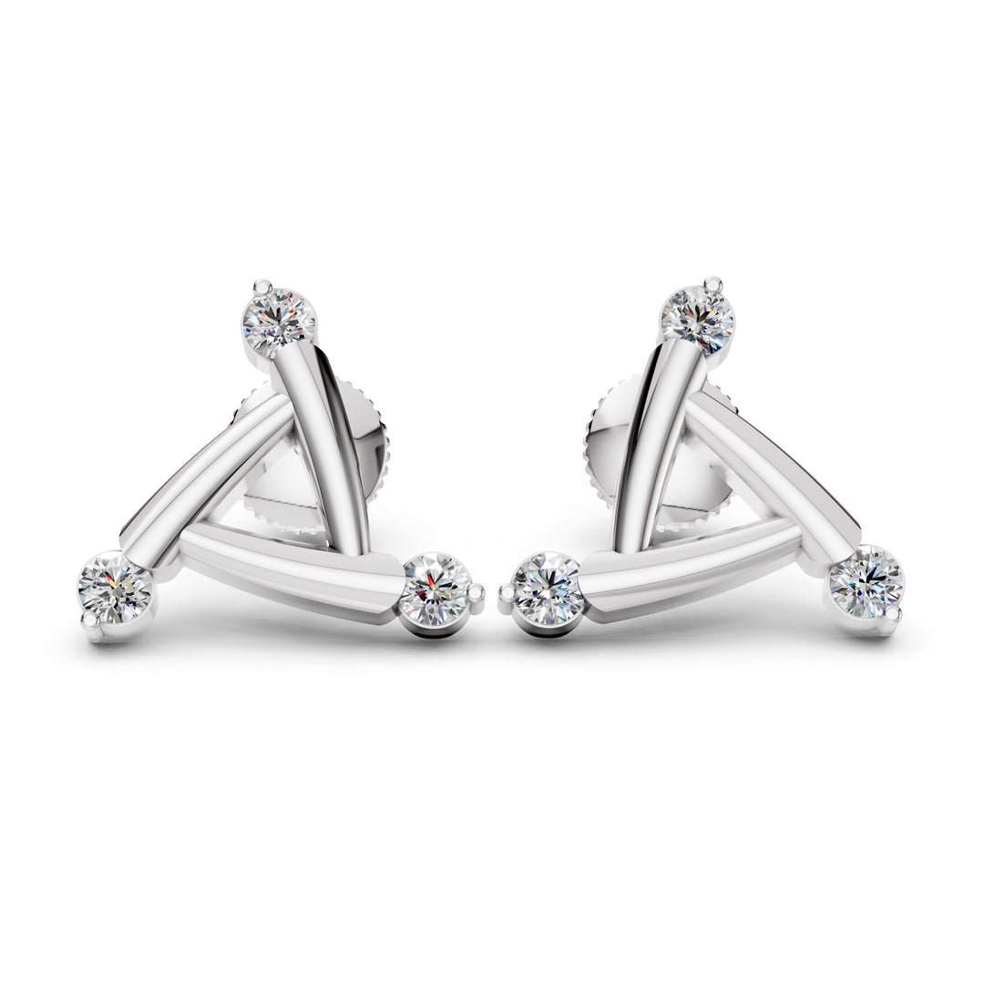 Astra Geometric Diamond Studs