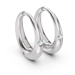 Load image into Gallery viewer, Dew Drop Minimal Stud Hoops
