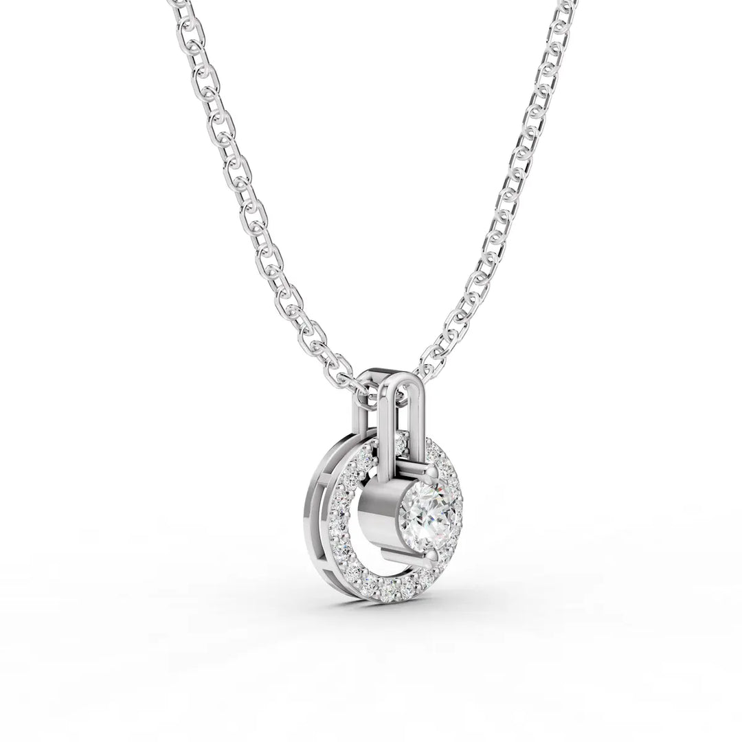 Celestia Halo Pendant-With chain