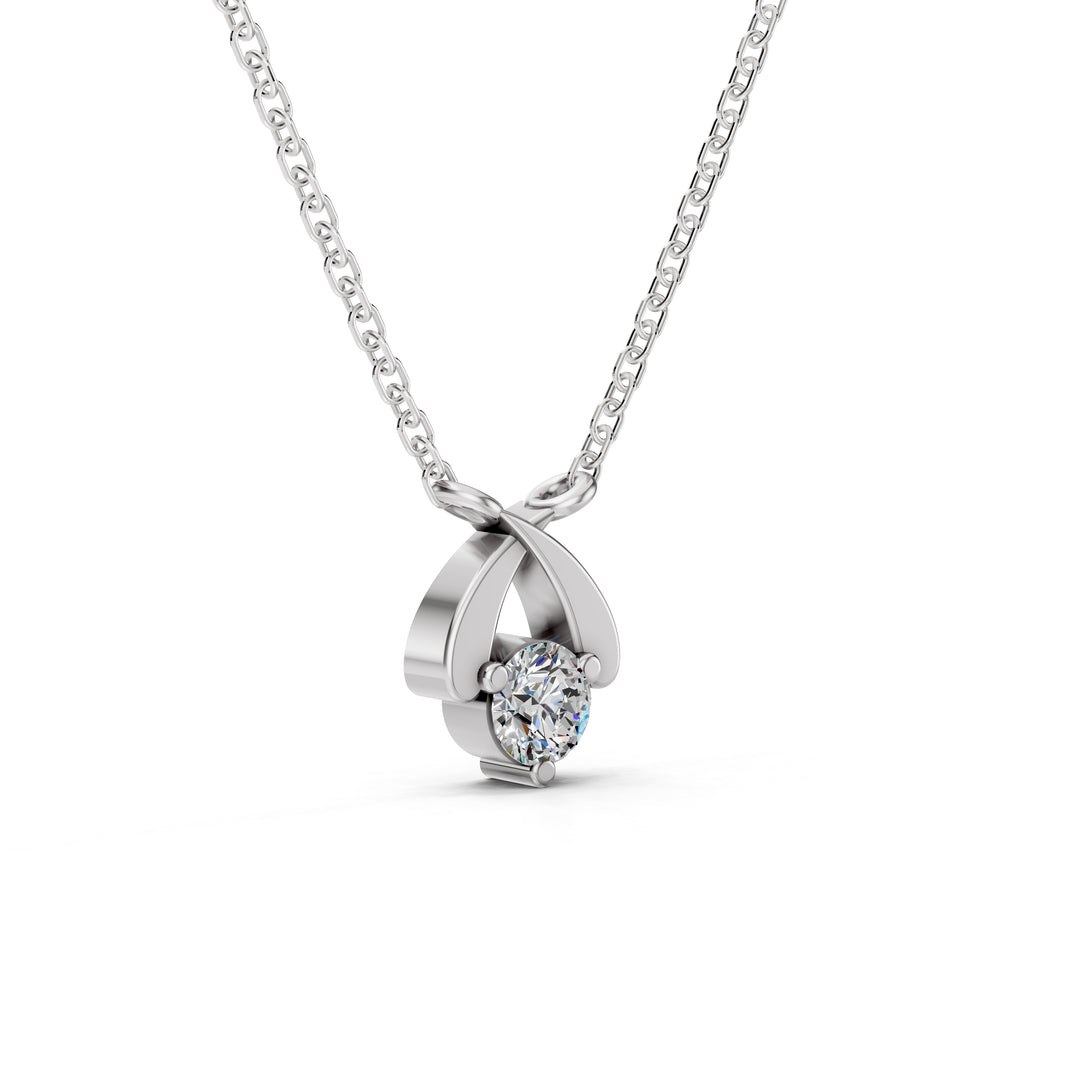 The Elara Solitaire Pendant-With chain