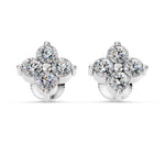 Load image into Gallery viewer, Classic Four Petal Diamond Earrings
