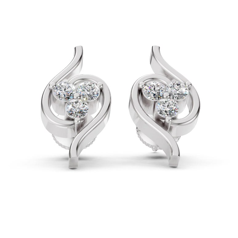 Twilight Curl Diamond Earrings