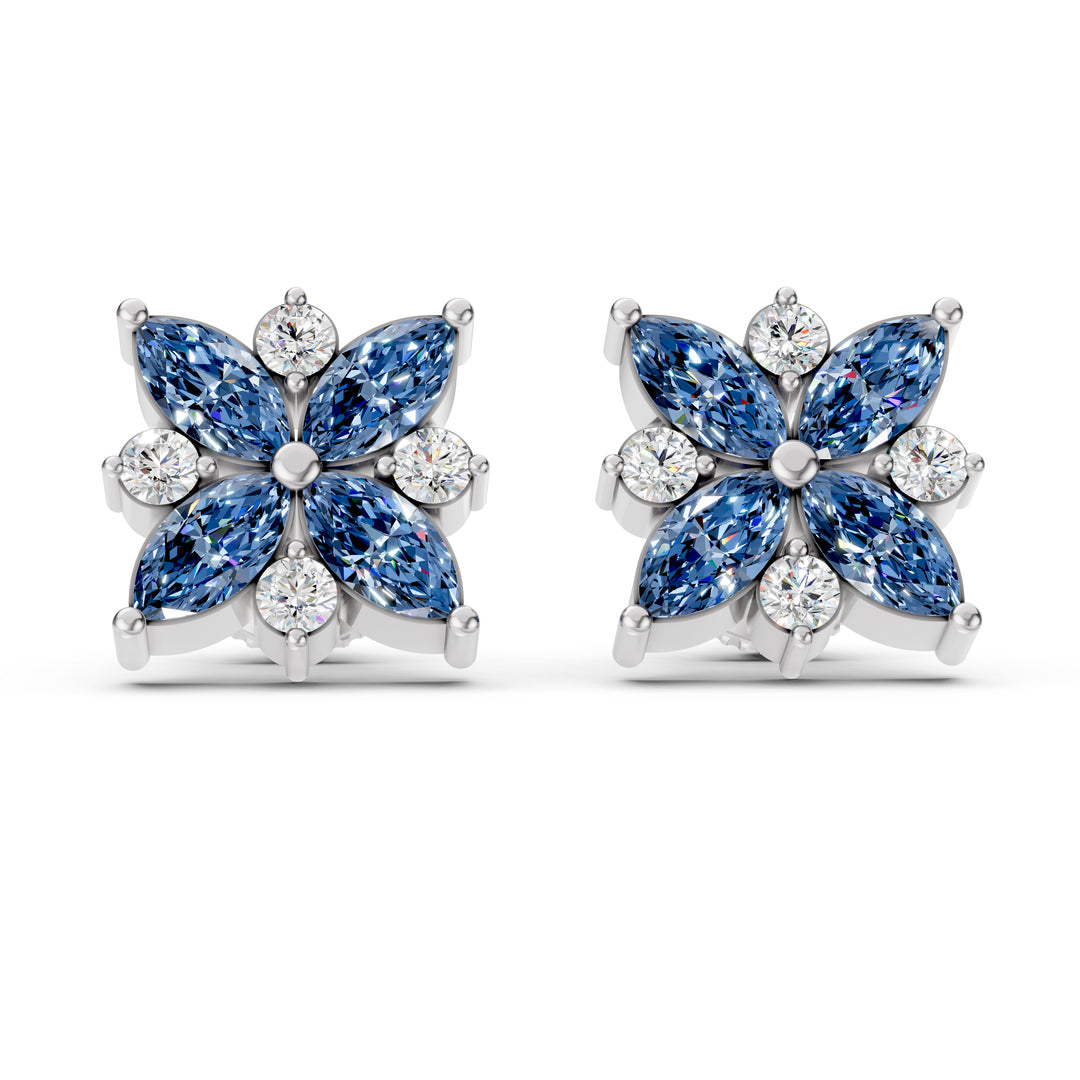 Royal Bloom Sapphire Studs