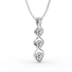 Load image into Gallery viewer, Trinity of Sparkles in a Gentle Wave-With chain
