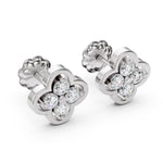 Load image into Gallery viewer, Petal Bloom Diamond Stud Earrings
