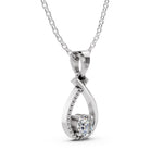 Load image into Gallery viewer, Tear of Grace Diamond Pendant-With chain
