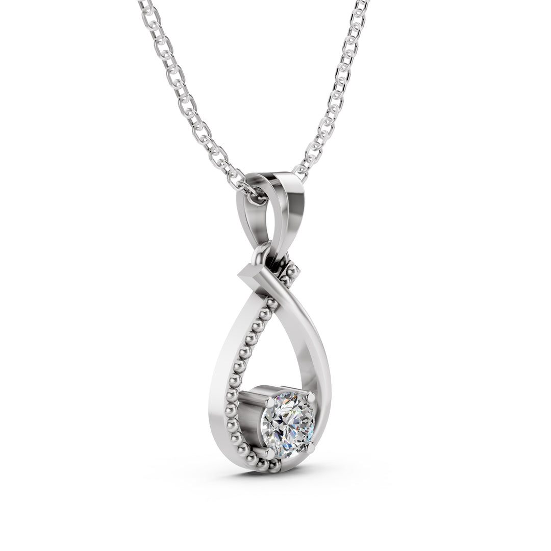 Tear of Grace Diamond Pendant-With chain