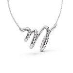 Load image into Gallery viewer, Diamond Script Curve-With chain
