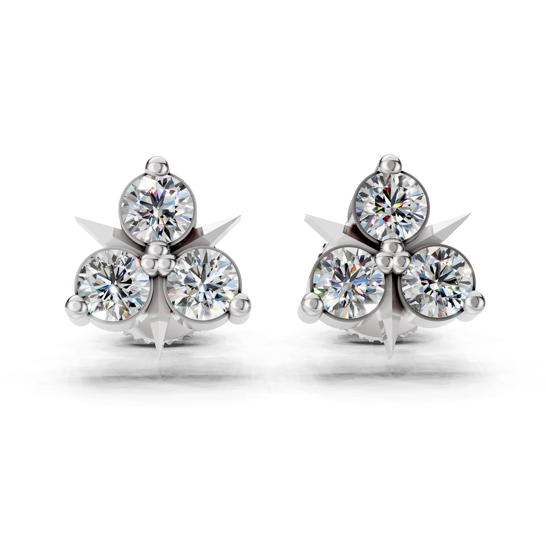 Trinity Gleam Diamond Studs