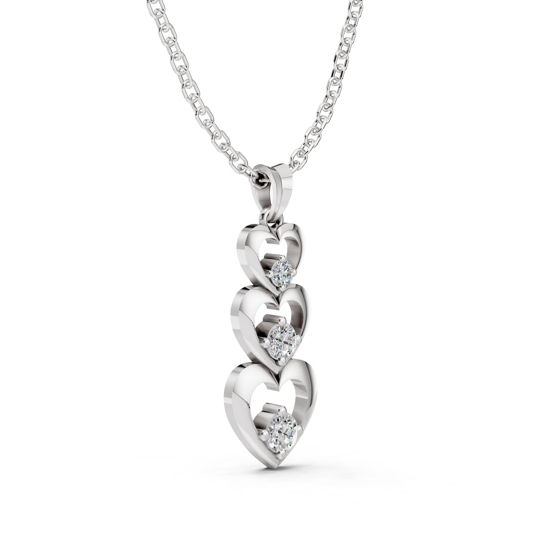 The Trinity Heartfall Pendant-With chain