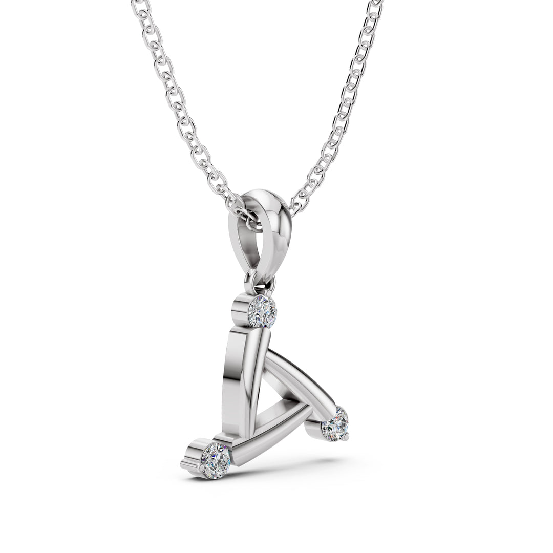Astra Geometric Diamond Pendant -With chain