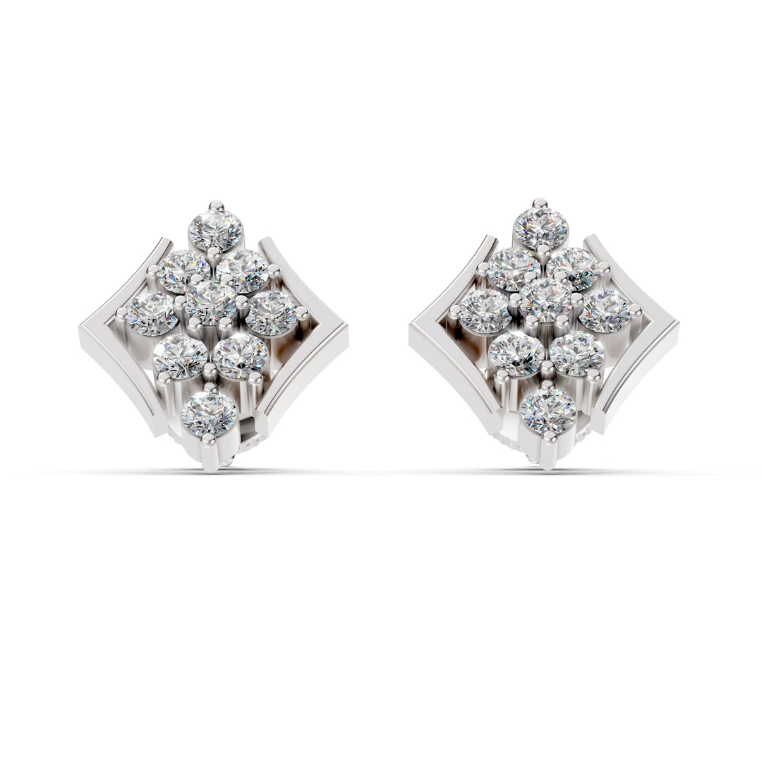 Radiant Bloom Diamond Earrings