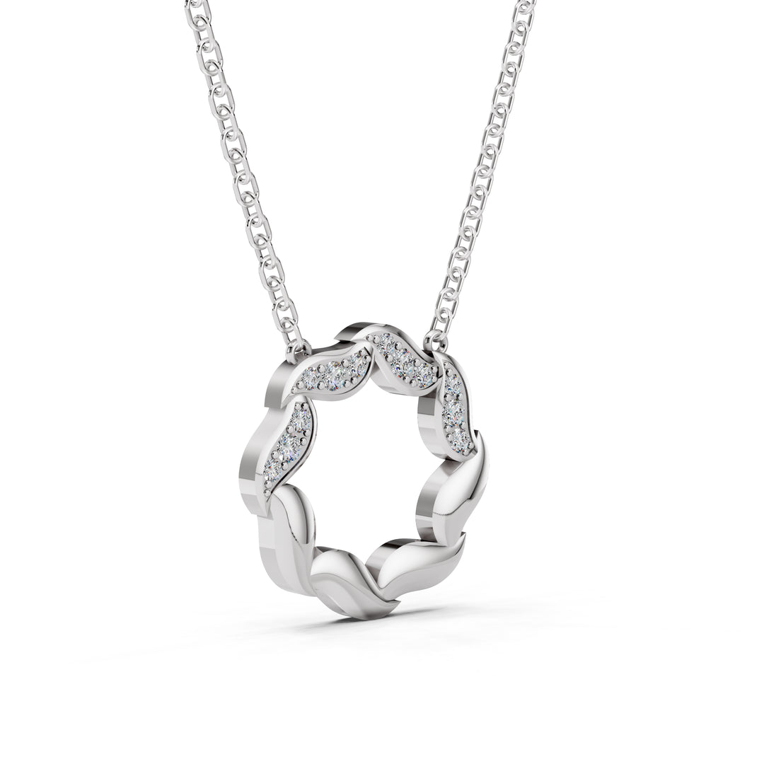 Twilight Bloom Pendant-With chain