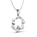 Load image into Gallery viewer, Eternal Bloom with a Whispering Diamond-With chain
