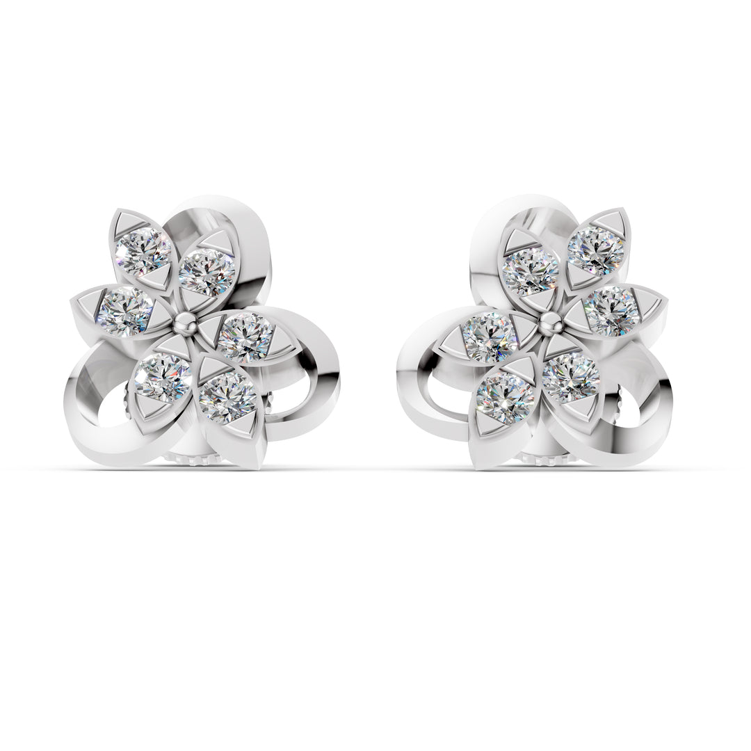 Blossam Petal Diamond Earrings