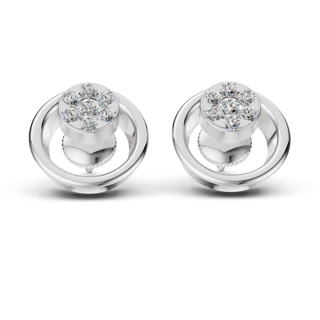 Radiant Halo Diamond Studs