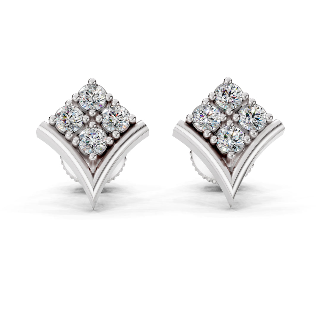 Diamond Chevron Spark Earrings