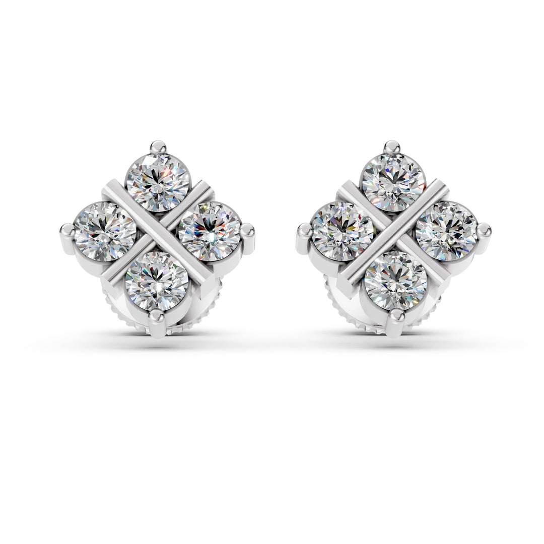 Cross Diamond Earrings