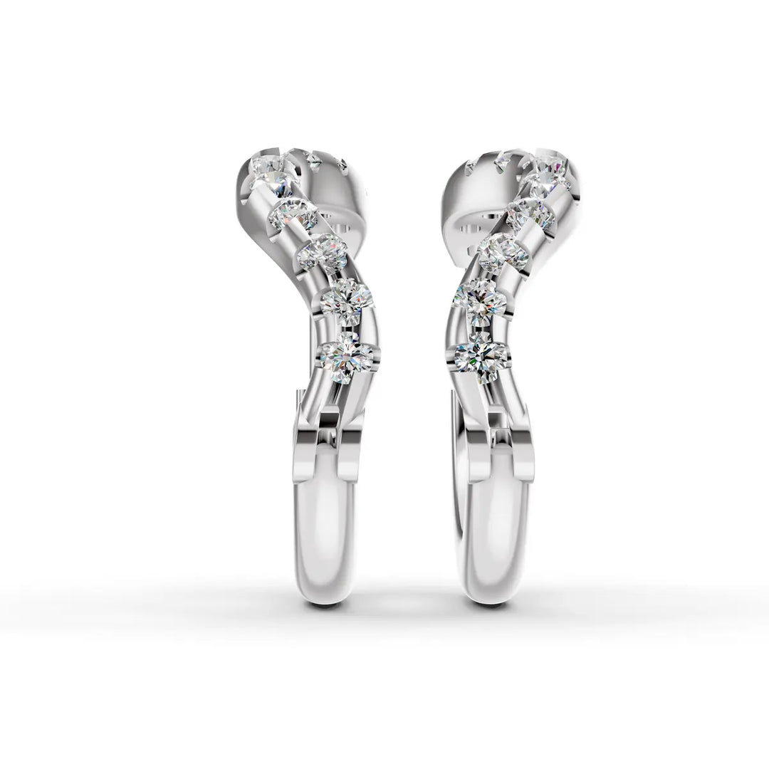 Twist Aura Diamond Hoops