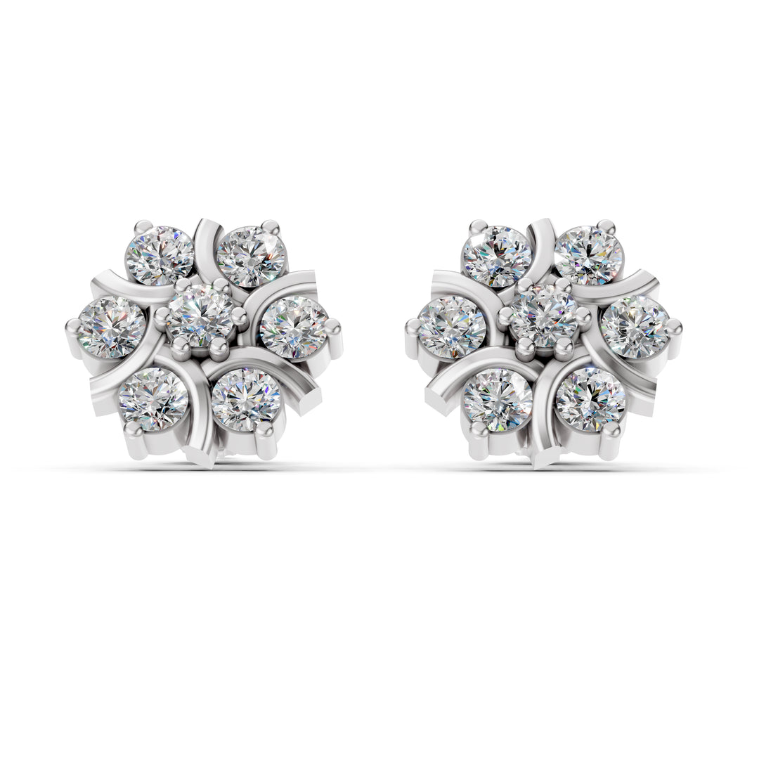 Blossam Radiant Diamond Studs