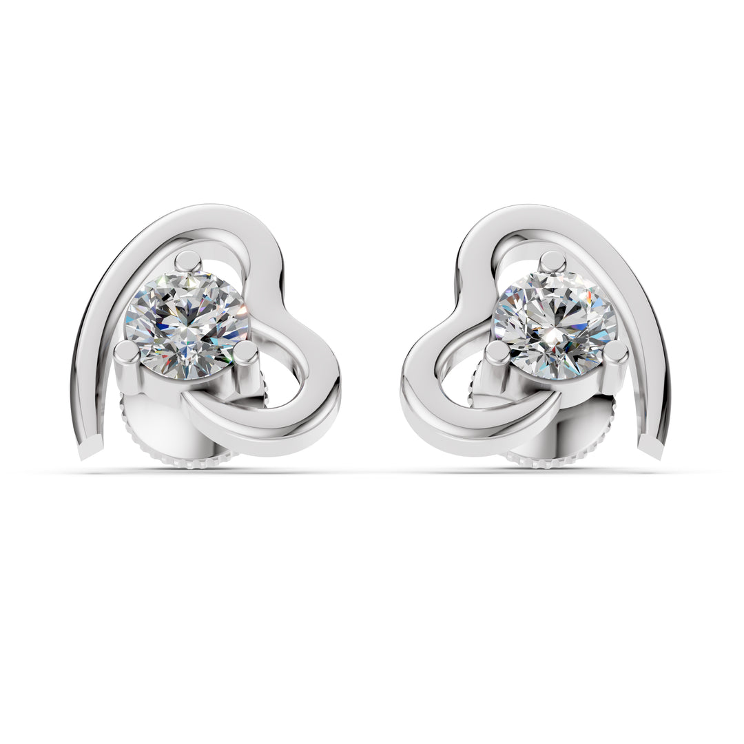 Serenita Heart Diamond Studs