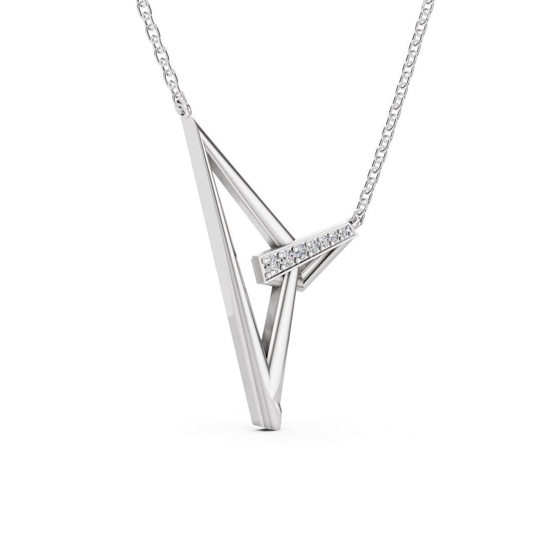 Intersecting Paths of Light in a Diamond Embrace-With chain