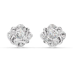 Load image into Gallery viewer, Fleur Halo Diamond Earrings
