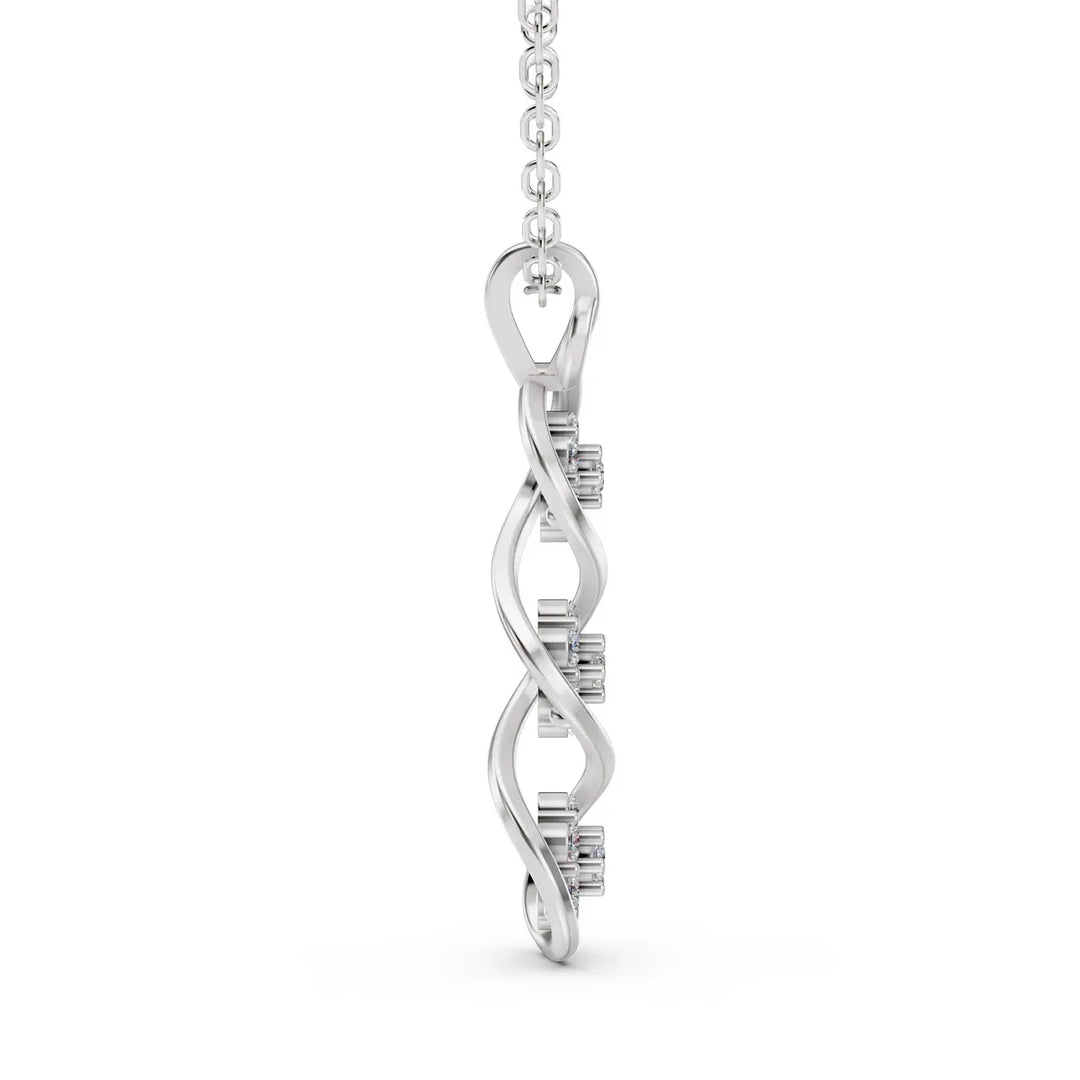 Trinity of Sparkles in a Gentle Wave-With chain