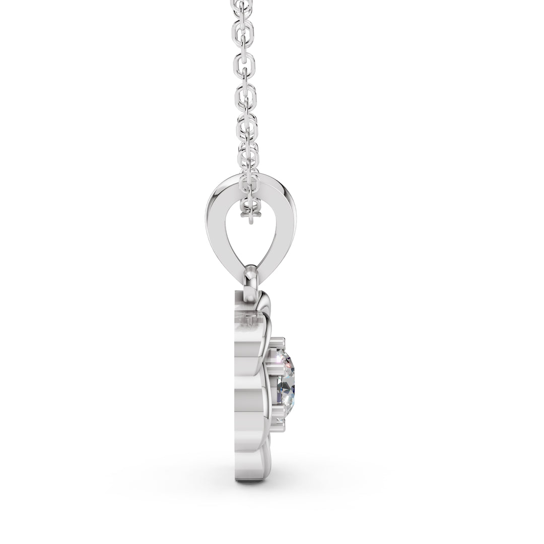 Celestia Bloom Diamond Pendant-With chain