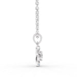 Load image into Gallery viewer, Fleur Halo Diamond Pendant-With chain
