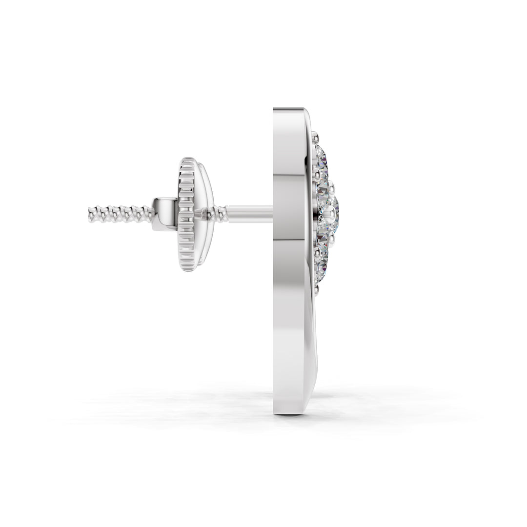 Petal Curl Diamond Earrings