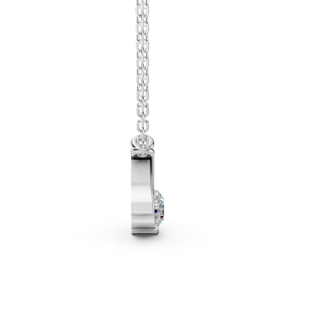 The Elara Solitaire Pendant-With chain