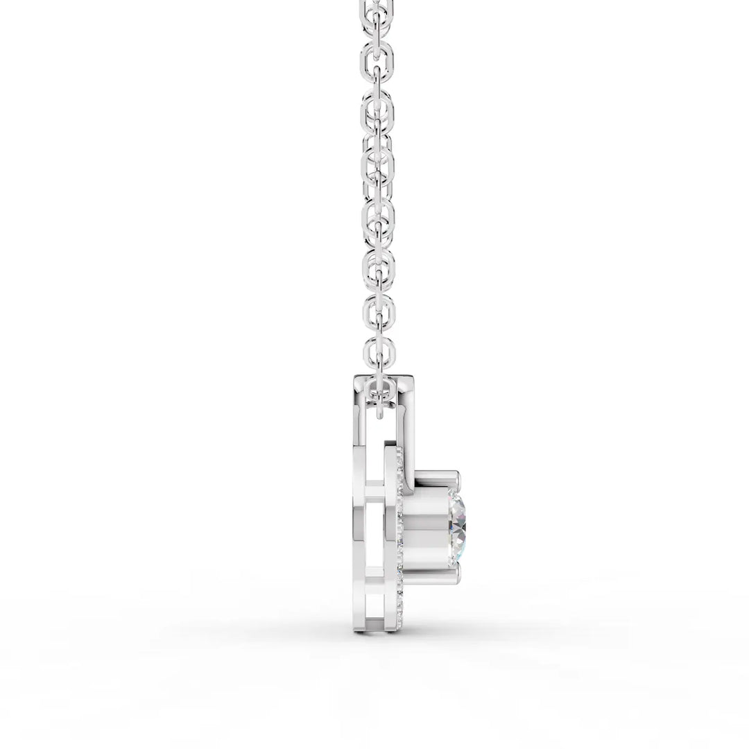 Celestia Halo Pendant-With chain
